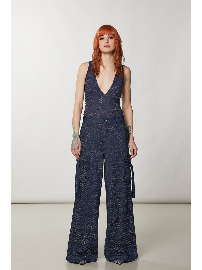 TOP - MONOGRAM BLUE&STRASS
