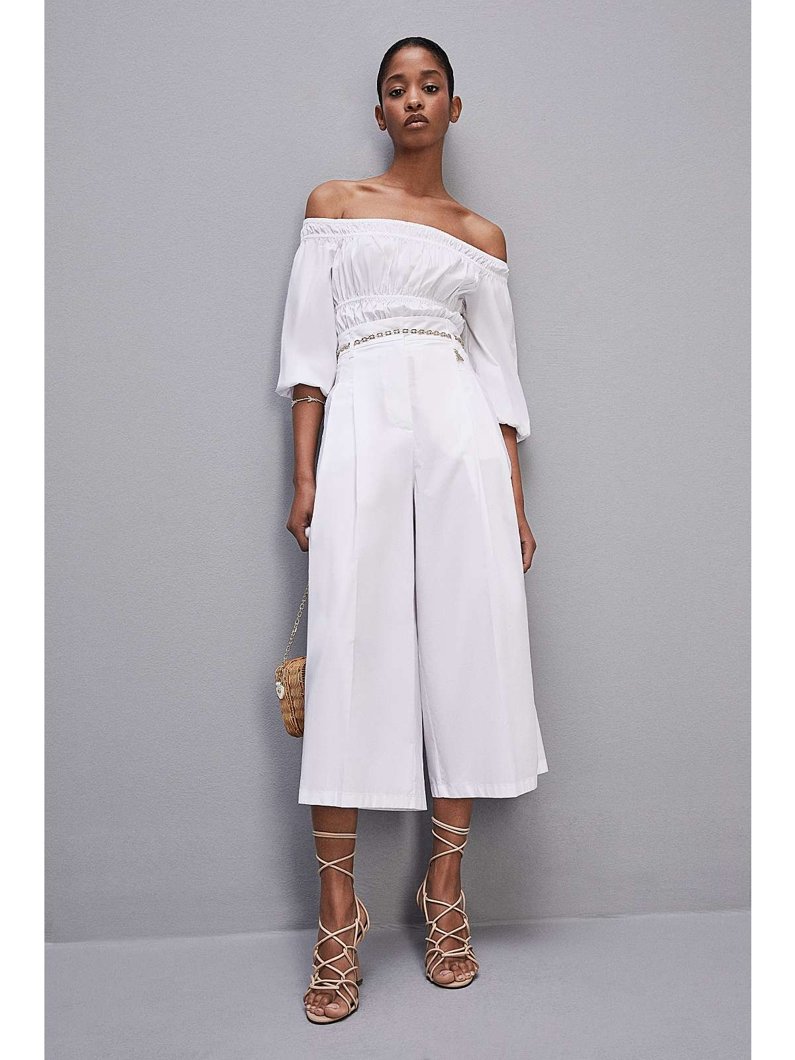 TROUSERS - BIANCO OTTICO