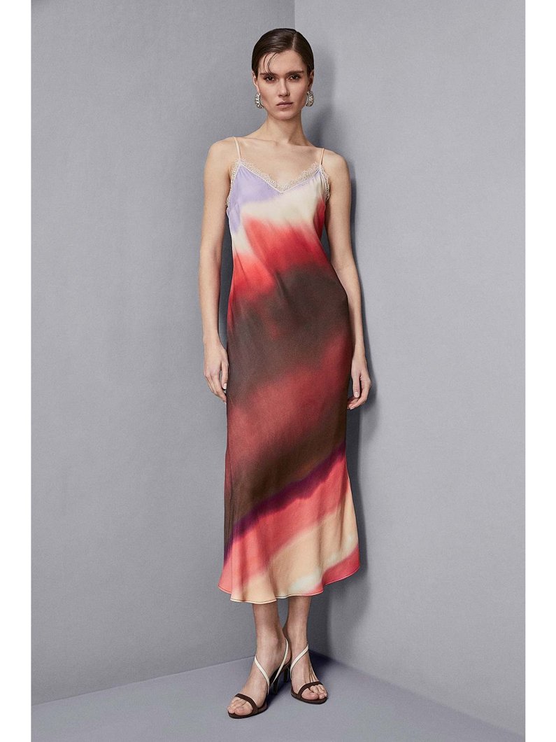 DRESS - BROWN CORAL DEGRADE