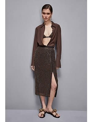 SKIRT - BLACK & TOPAZ