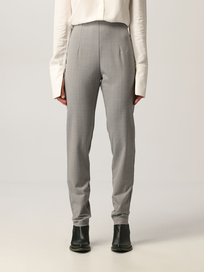 TROUSERS - LIGHT GRAY MELANGE