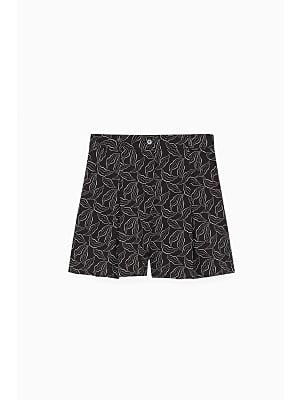 SHORTS - BLACK&WHITE FLOWERS