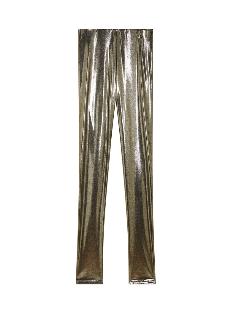 LEGGINGS - METAL BLACK GOLD