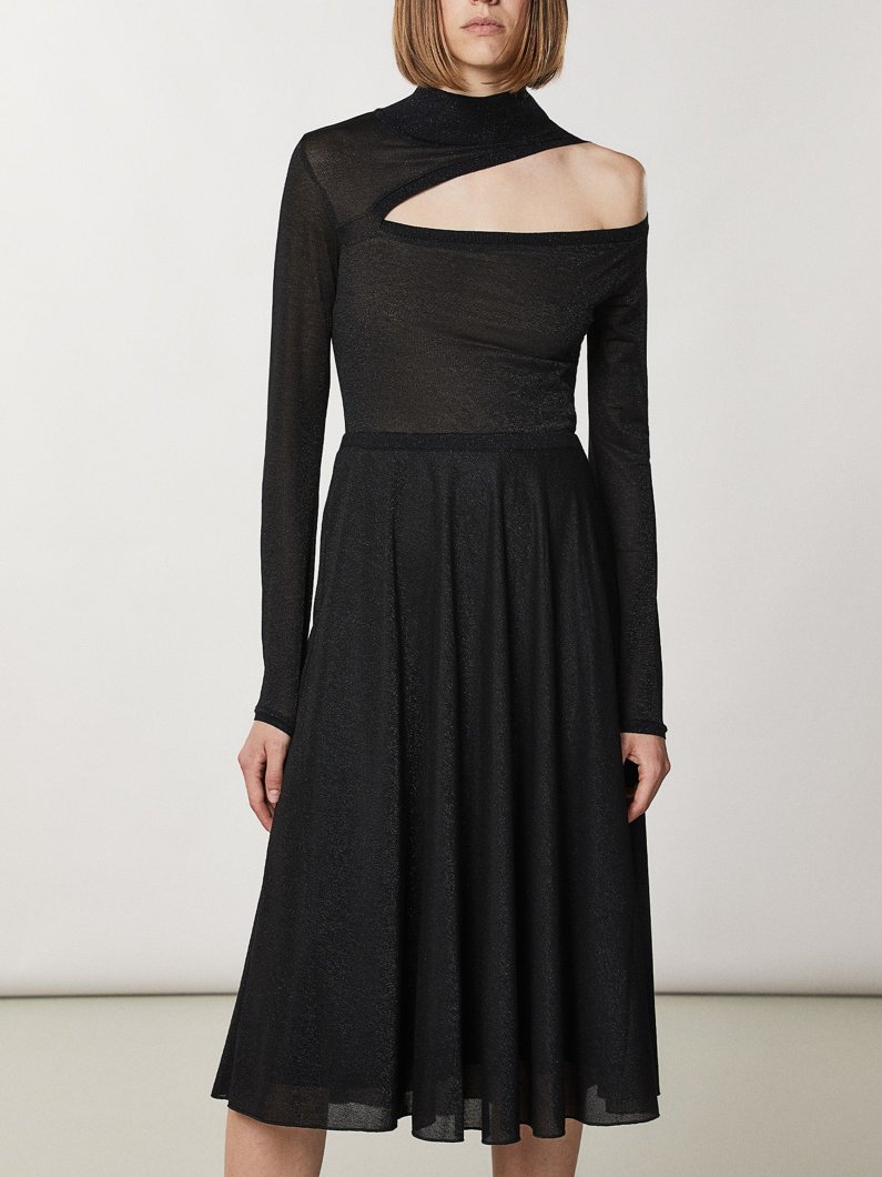 DRESS - NERO LUREX