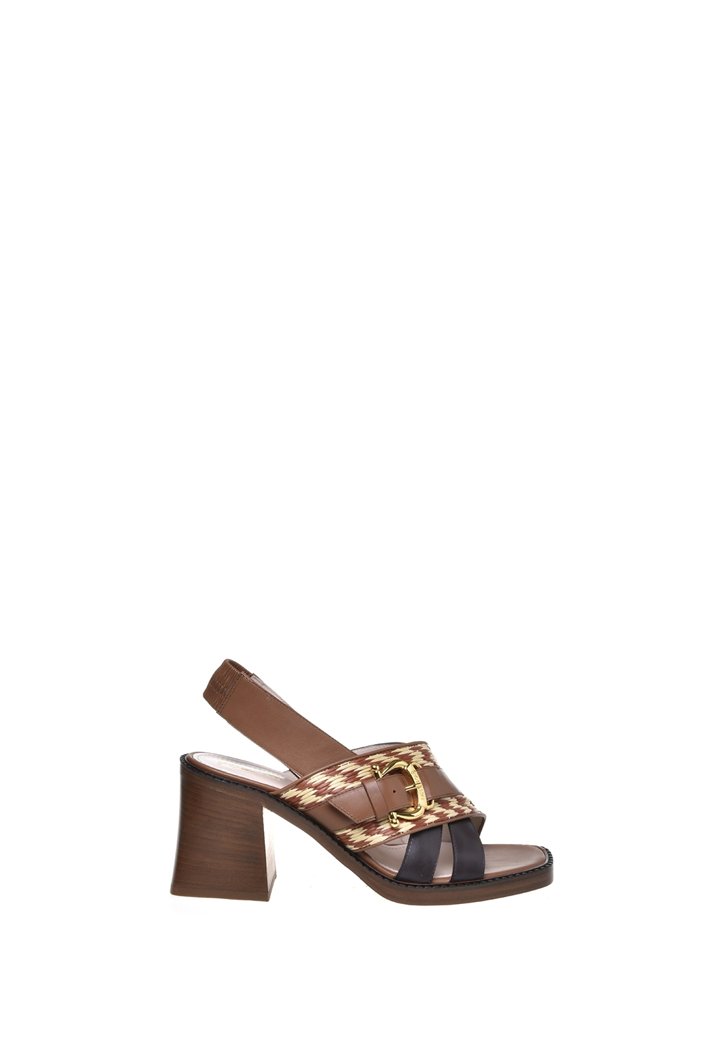 SANDALS - HIDE-BEIGE/HIDE/DARK BROWN
