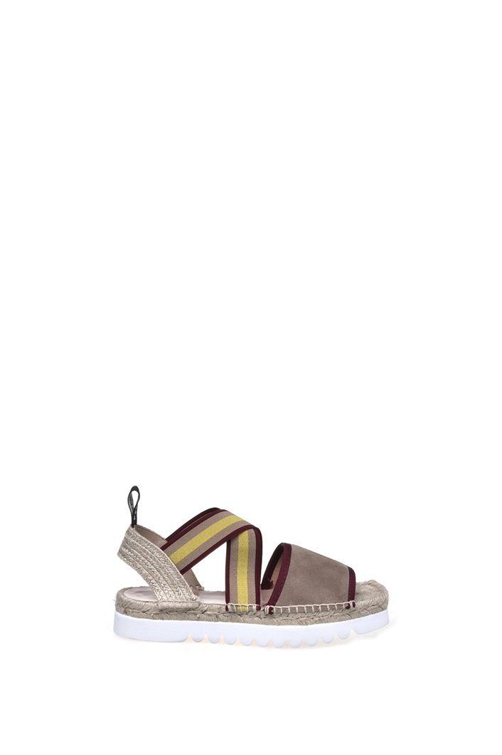 SANDALS - BEIGE/BURGANDY/YELLOW