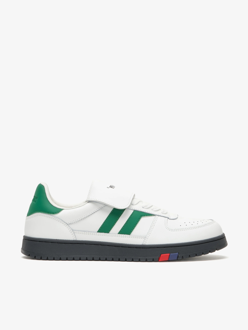 SNEAKERS - WHITE/BOTTLE GREEN