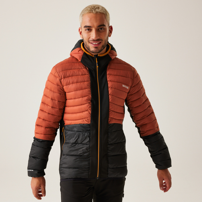 DOWN JACKET - REDOCHRE/BLK