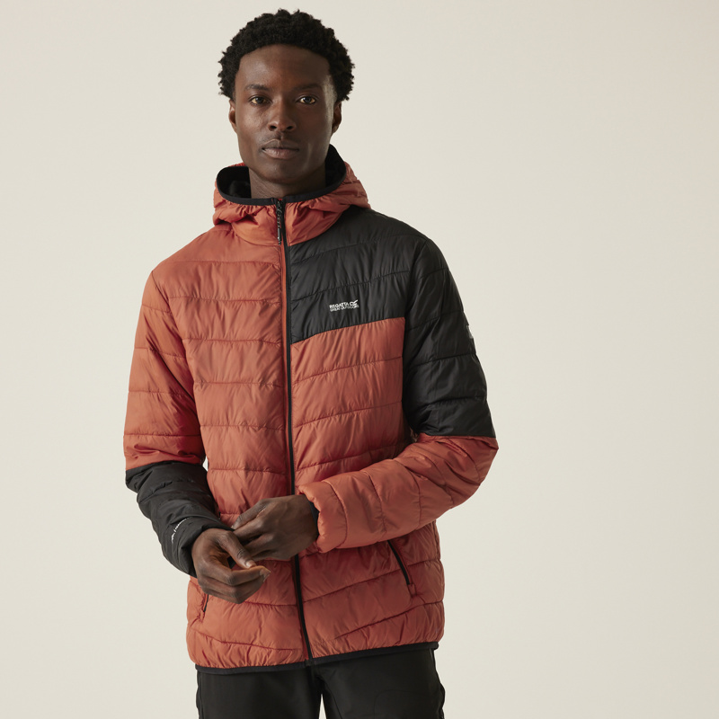 DOWN JACKET - REDOCHRE/BLK