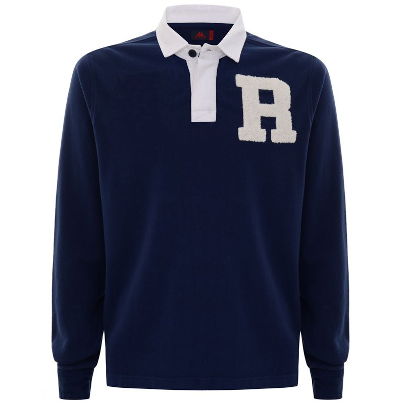 POLO LONG SLEEVE - BLUE MARINE/WHITE NA