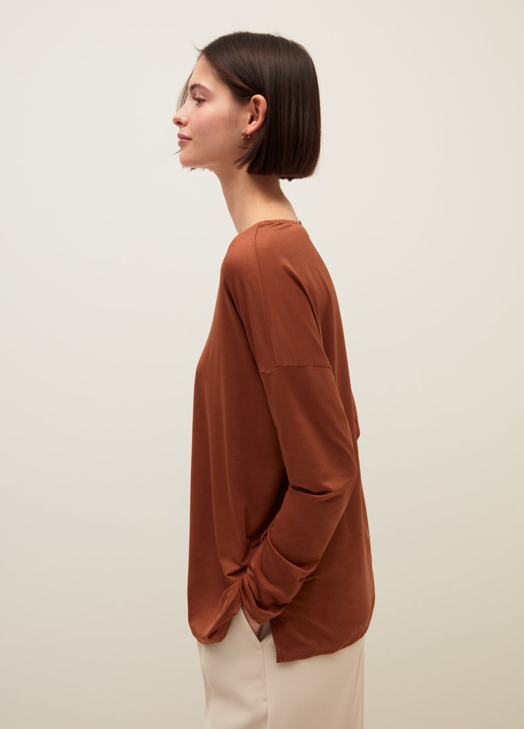 T-SHIRT LONG SLEEVE - TOFFEE