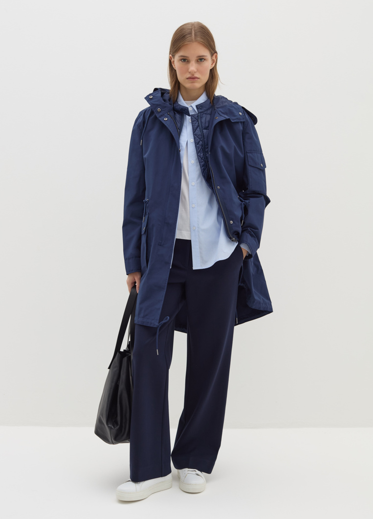 PADDED RAIN JACKET - NAVY