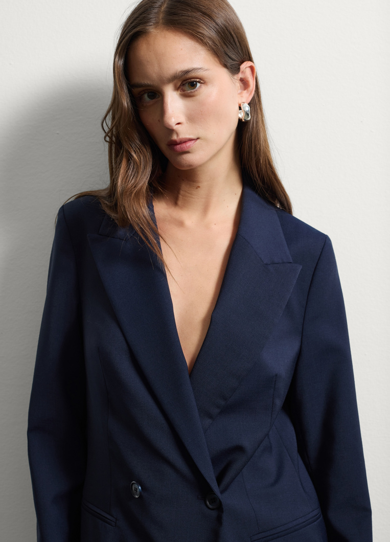 WOOL JACKET - BLUE NAVY