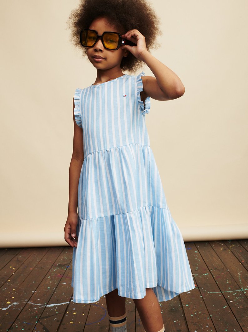 DRESS - NAVY/GREEN