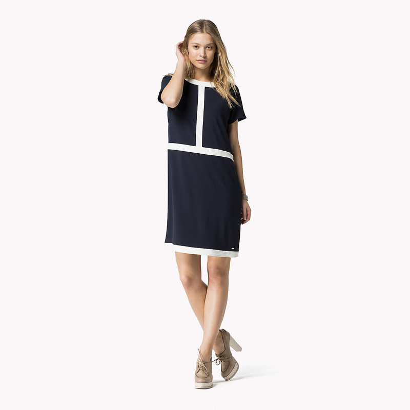 DRESS - BLUE WHITE