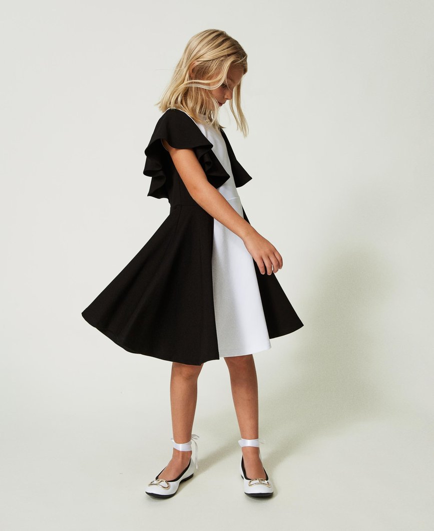 DRESS - BIC.NERO/LUCENT WHITE
