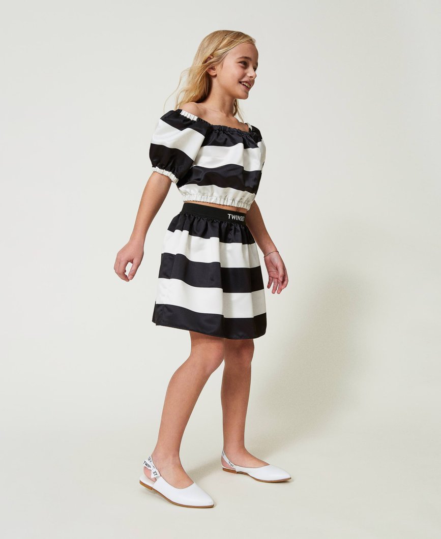 SKIRT - RIGA NERO/LUCENT WHITE SCURO