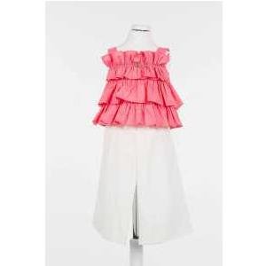 SET 2: SINGLET + SHORTS - BIC.CAMELIA ROSE/LUCENT WHITE