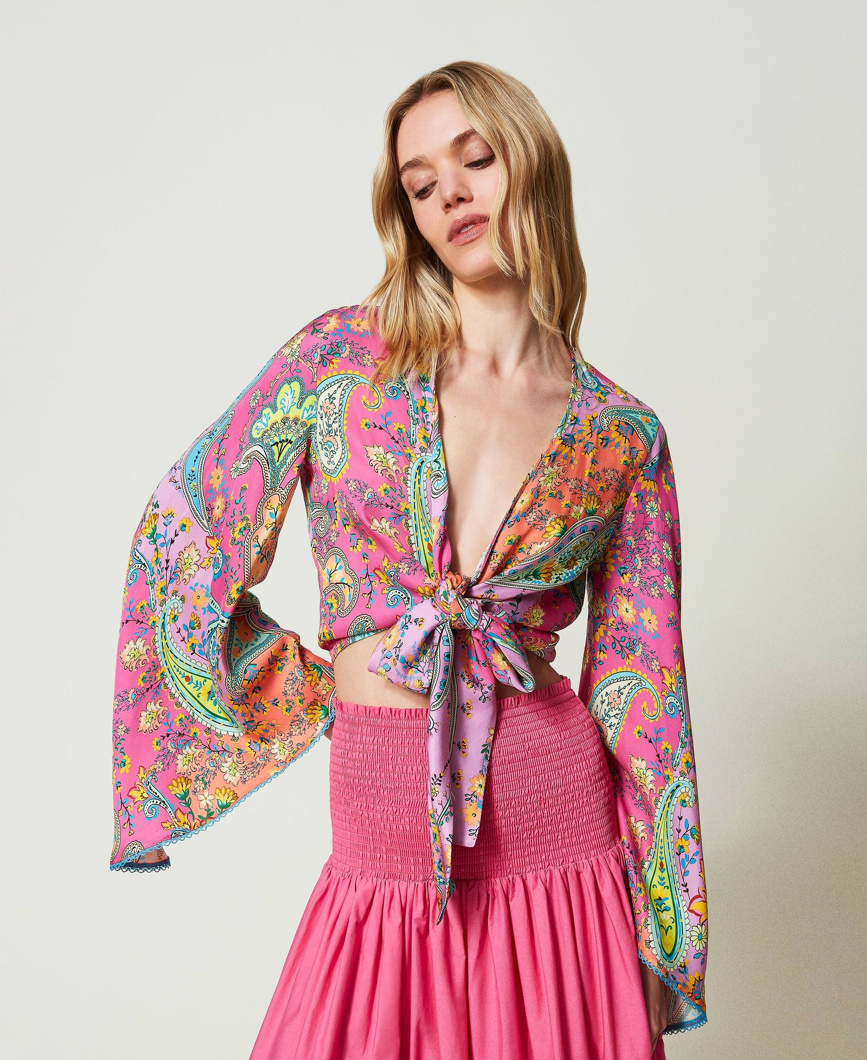 BLOUSE - ST.PAISLEY MUL.P.DAHLIA