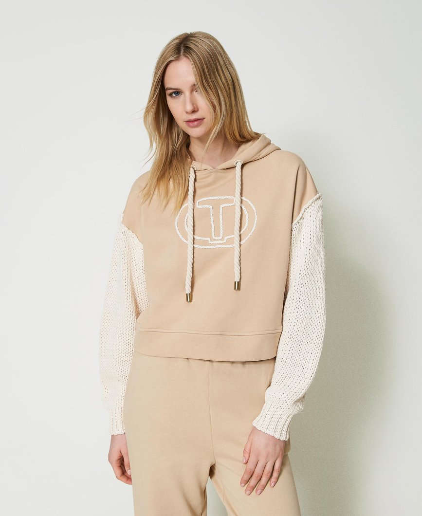 T-SHIRT - BIC.ALMOND MILK/AVORIO