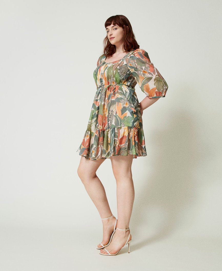 DRESS - ST.JUNGLE ALLOVER PAPAYA