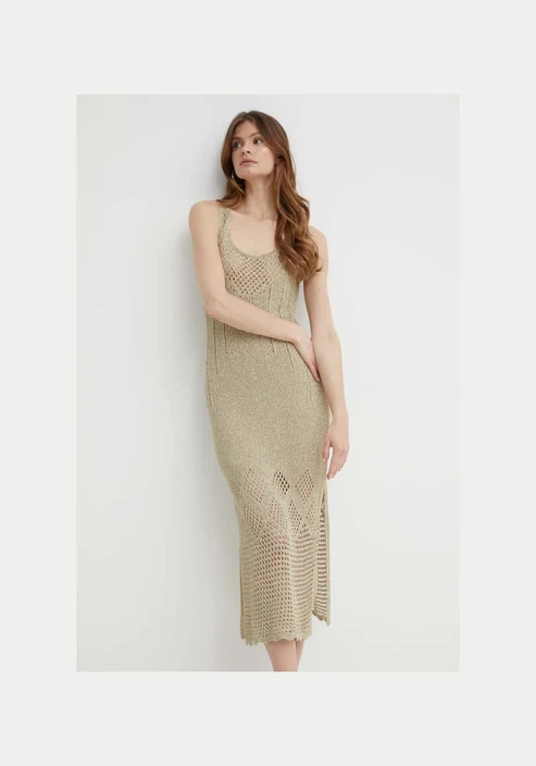 DRESS - PARCHMENT LUREX