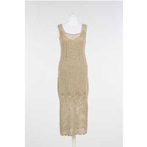 DRESS - PARCHMENT LUREX