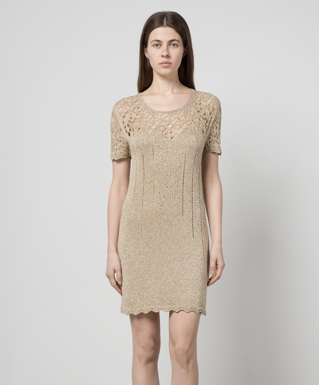 DRESS - PARCHMENT LUREX