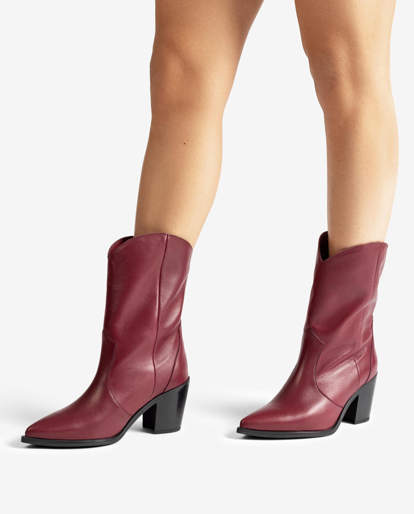 ANKLE BOOTS - CHERRY
