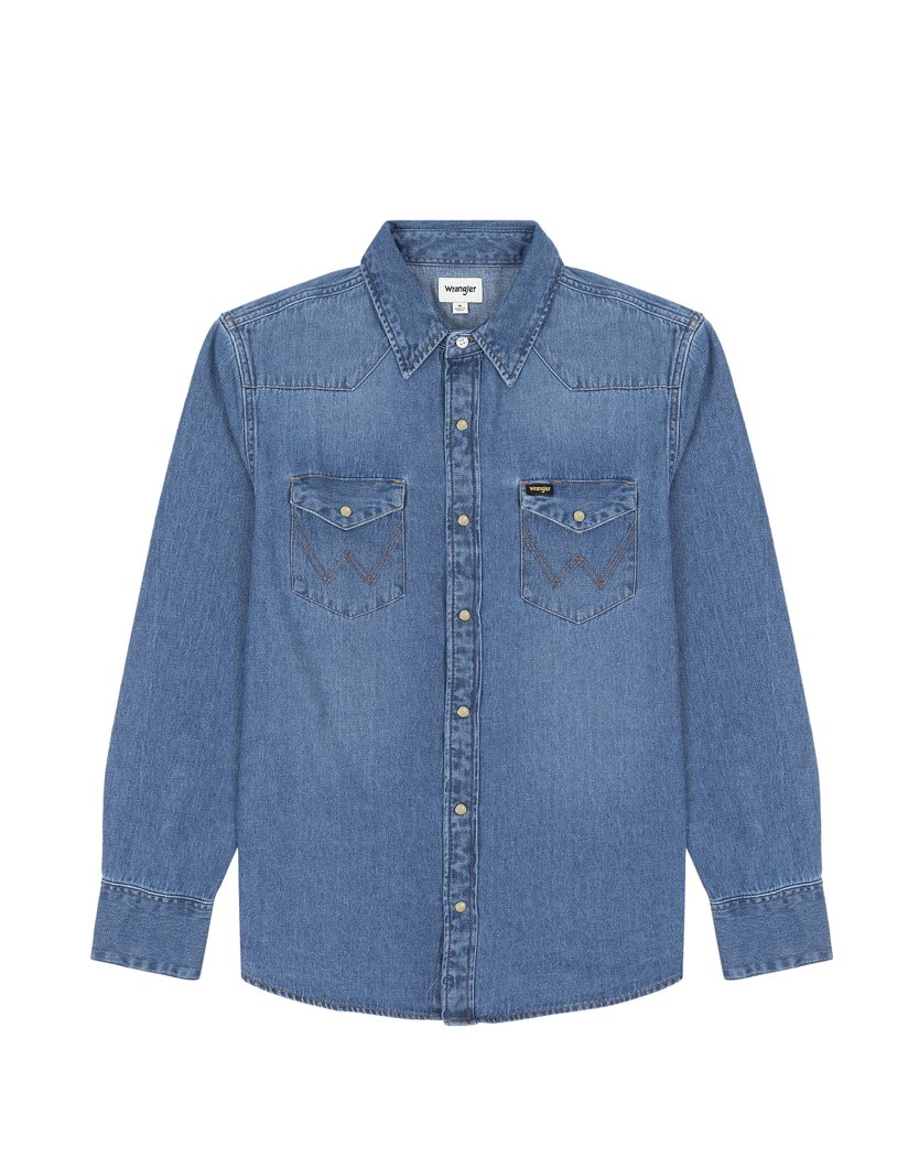JEANS SHIRT LONG SLEEVE - BLUE
